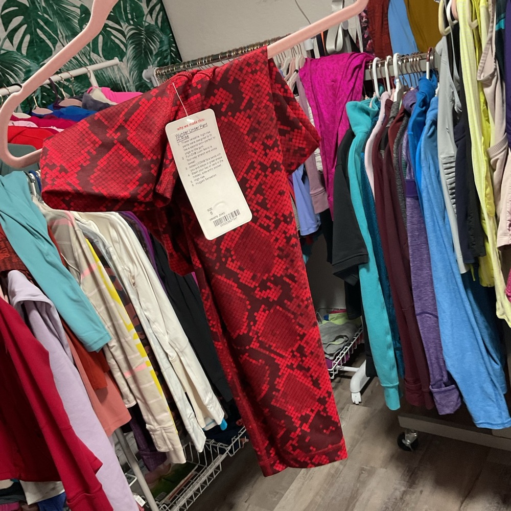 lululemon athletica Red Snake Print Leggings